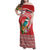 Wallis et Futuna Kingfisher Family Matching Off Shoulder Maxi Dress and Hawaiian Shirt Polynesian Tropical Flowers