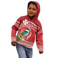 Wallis et Futuna Kingfisher Kid Hoodie Polynesian Tropical Flowers LT9 - Polynesian Pride