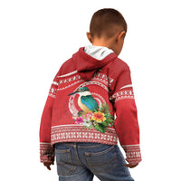 Wallis et Futuna Kingfisher Kid Hoodie Polynesian Tropical Flowers LT9 - Polynesian Pride