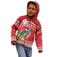 Wallis et Futuna Kingfisher Kid Hoodie Polynesian Tropical Flowers LT9 - Polynesian Pride