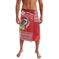 Wallis et Futuna Kingfisher Lavalava Polynesian Tropical Flowers LT9 Red - Polynesian Pride
