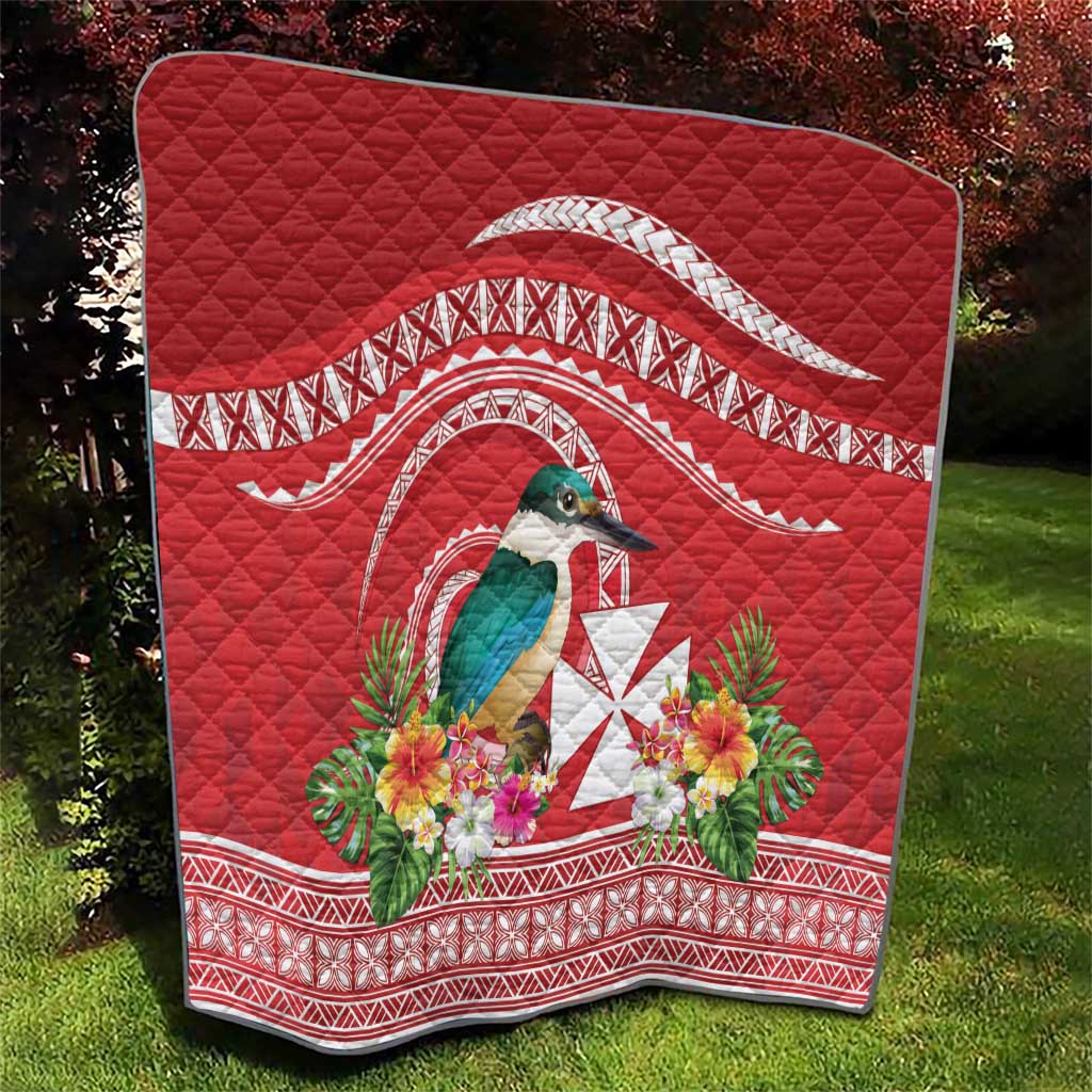 Wallis et Futuna Kingfisher Quilt Polynesian Tropical Flowers LT9 - Polynesian Pride