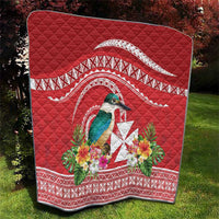 Wallis et Futuna Kingfisher Quilt Polynesian Tropical Flowers LT9 - Polynesian Pride
