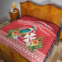 Wallis et Futuna Kingfisher Quilt Polynesian Tropical Flowers LT9 - Polynesian Pride