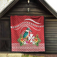 Wallis et Futuna Kingfisher Quilt Polynesian Tropical Flowers LT9 - Polynesian Pride