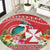 Wallis et Futuna Kingfisher Round Carpet Polynesian Tropical Flowers