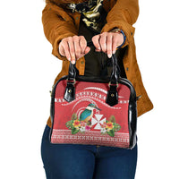 Wallis et Futuna Kingfisher Shoulder Handbag Polynesian Tropical Flowers LT9 One Size Red - Polynesian Pride