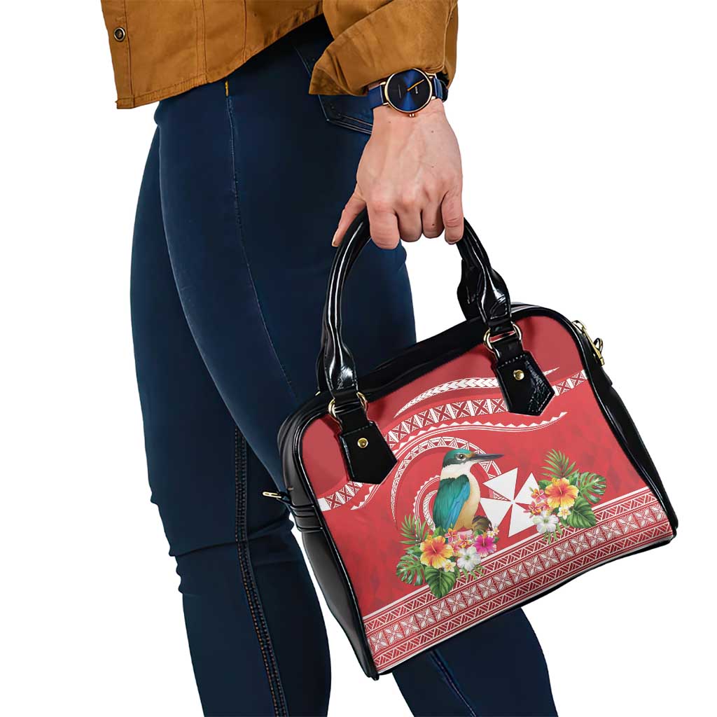 Wallis et Futuna Kingfisher Shoulder Handbag Polynesian Tropical Flowers LT9 - Polynesian Pride