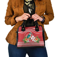 Wallis et Futuna Kingfisher Shoulder Handbag Polynesian Tropical Flowers LT9 - Polynesian Pride