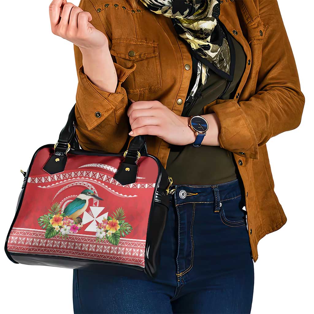Wallis et Futuna Kingfisher Shoulder Handbag Polynesian Tropical Flowers LT9 - Polynesian Pride