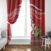 Wallis et Futuna Kingfisher Window Curtain Polynesian Tropical Flowers LT9 - Polynesian Pride