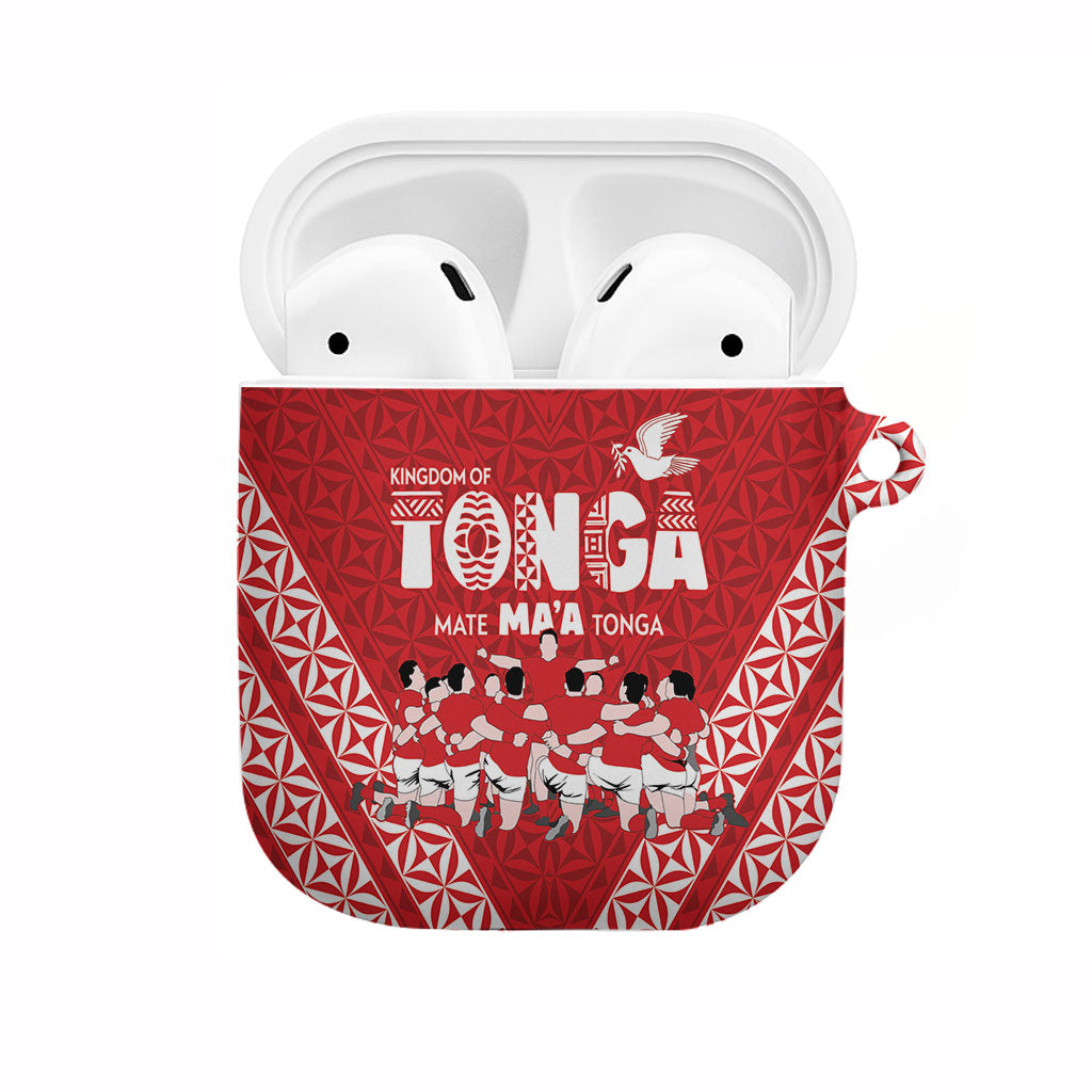 Mate Ma'a Tonga AirPods Case Tongan Sipi Tau Ngatu Inspired Red LT9 Red - Polynesian Pride