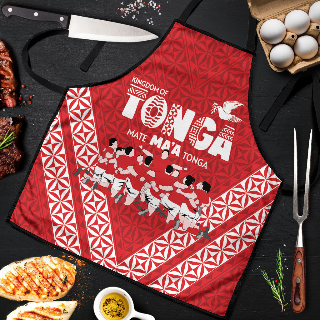 Mate Ma'a Tonga Apron Tongan Sipi Tau Ngatu Inspired Red LT9 Red - Polynesian Pride