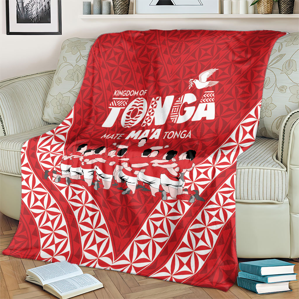 Mate Ma'a Tonga Blanket Tongan Sipi Tau Ngatu Inspired Red LT9 - Polynesian Pride