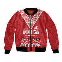Mate Ma'a Tonga Custom Bomber Jacket Tongan Sipi Tau Ngatu Inspired Red LT9 Unisex Red - Polynesian Pride