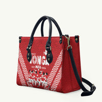 Mate Ma'a Tonga Leather Bag Tongan Sipi Tau Ngatu Inspired Red LT9 Red - Polynesian Pride