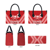 Mate Ma'a Tonga Leather Bag Tongan Sipi Tau Ngatu Inspired Red LT9 - Polynesian Pride