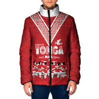 Mate Ma'a Tonga Custom Padded Jacket Tongan Sipi Tau Ngatu Inspired Red LT9 Men Red - Polynesian Pride