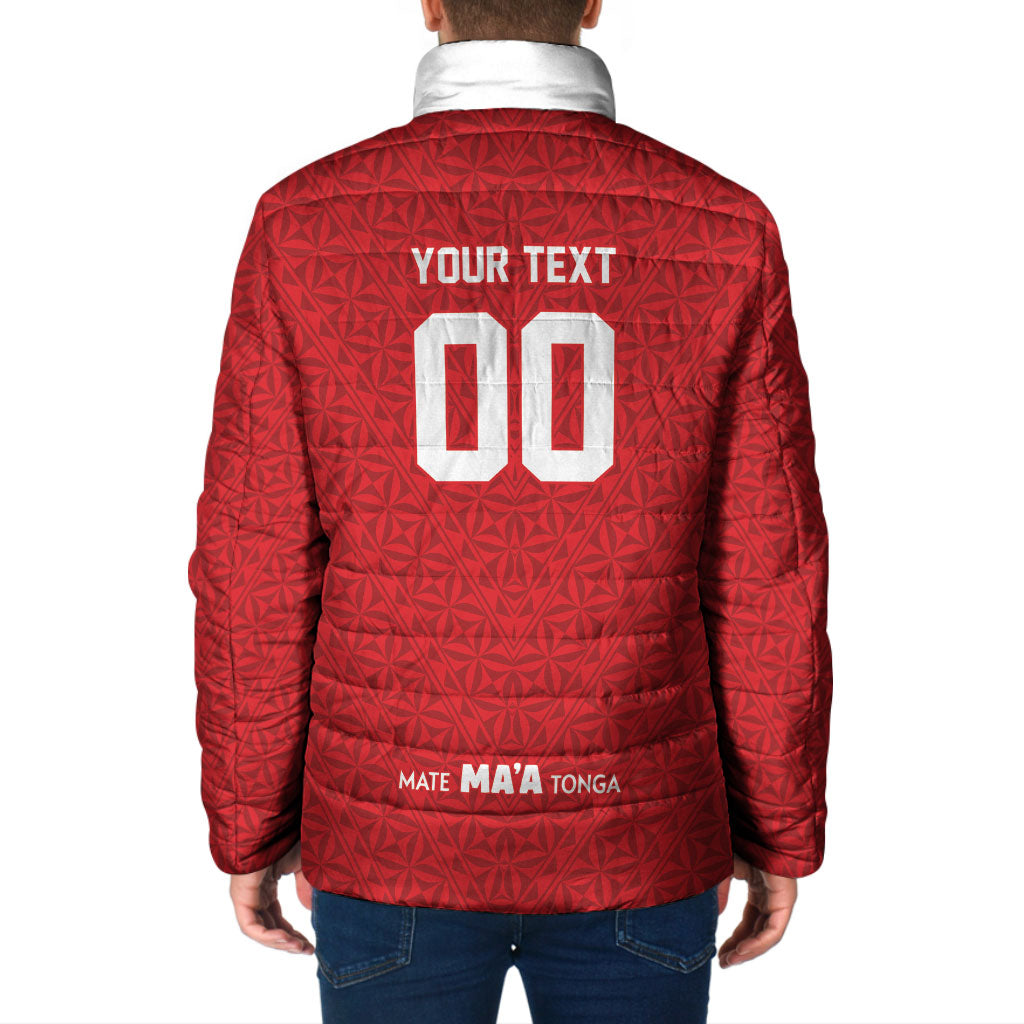 Mate Ma'a Tonga Custom Padded Jacket Tongan Sipi Tau Ngatu Inspired Red LT9 - Polynesian Pride