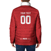 Mate Ma'a Tonga Custom Padded Jacket Tongan Sipi Tau Ngatu Inspired Red LT9 - Polynesian Pride