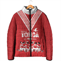 Mate Ma'a Tonga Custom Padded Jacket Tongan Sipi Tau Ngatu Inspired Red LT9 - Polynesian Pride