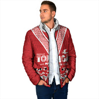 Mate Ma'a Tonga Custom Padded Jacket Tongan Sipi Tau Ngatu Inspired Red LT9 - Polynesian Pride