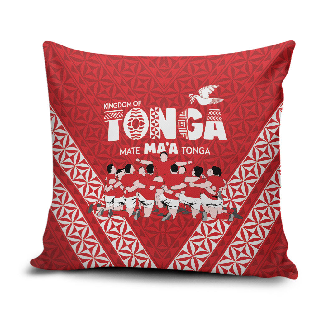 Mate Ma'a Tonga Pillow Cover Tongan Sipi Tau Ngatu Inspired Red LT9 Red - Polynesian Pride