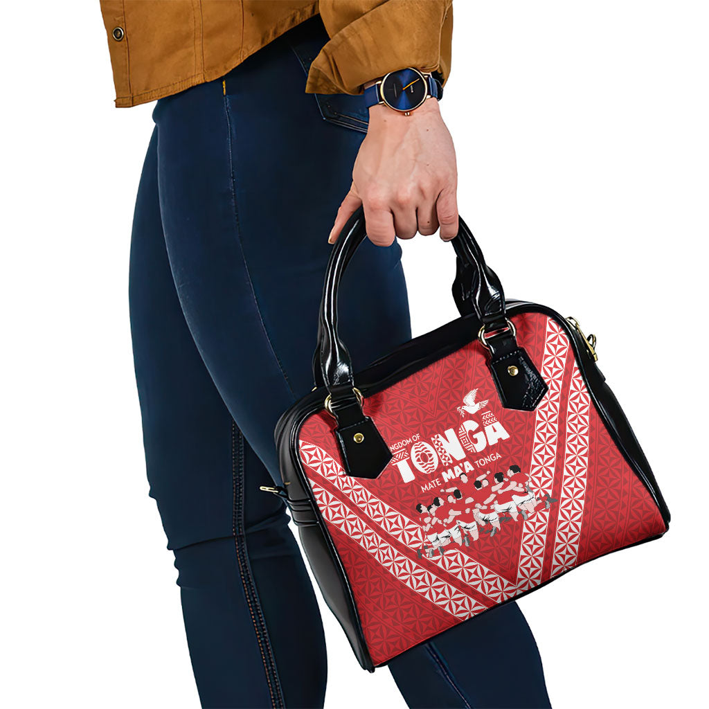 Mate Ma'a Tonga Shoulder Handbag Tongan Sipi Tau Ngatu Inspired Red LT9 - Polynesian Pride