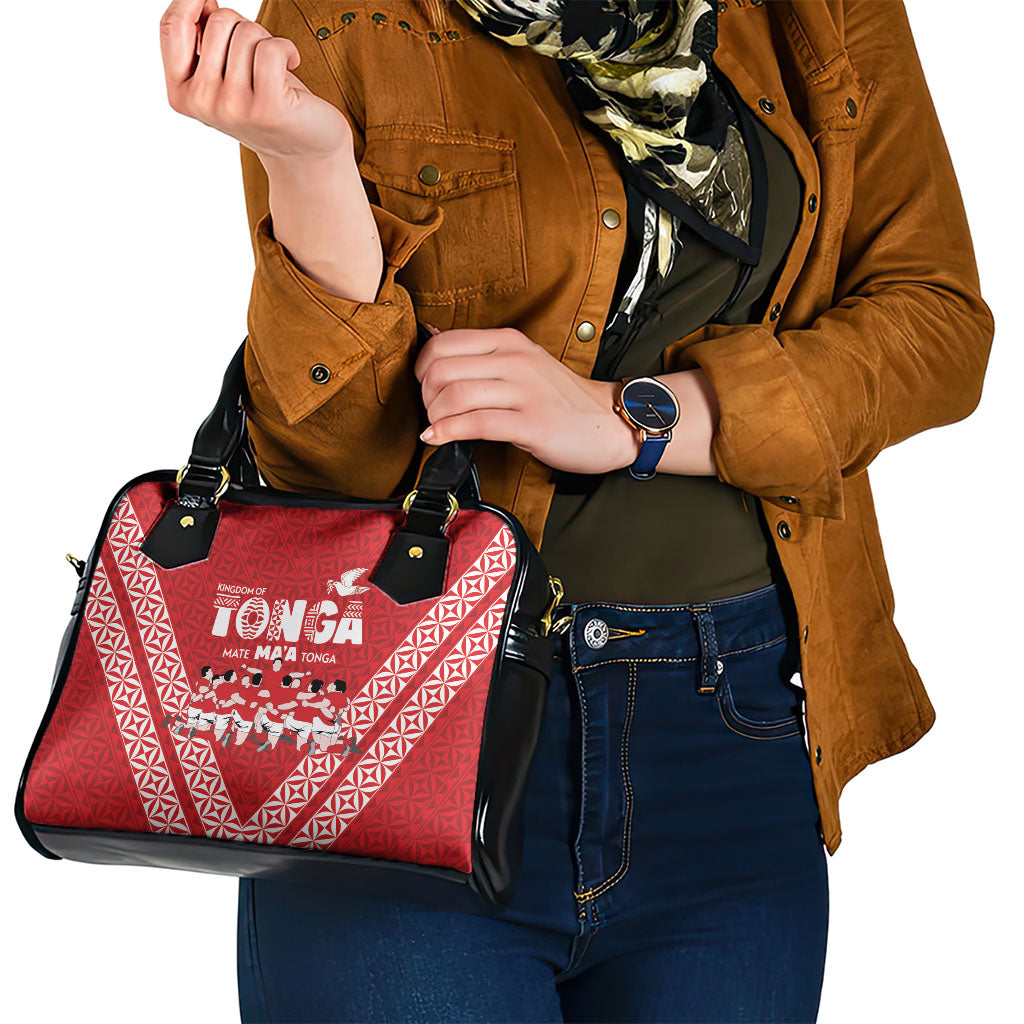 Mate Ma'a Tonga Shoulder Handbag Tongan Sipi Tau Ngatu Inspired Red LT9 - Polynesian Pride