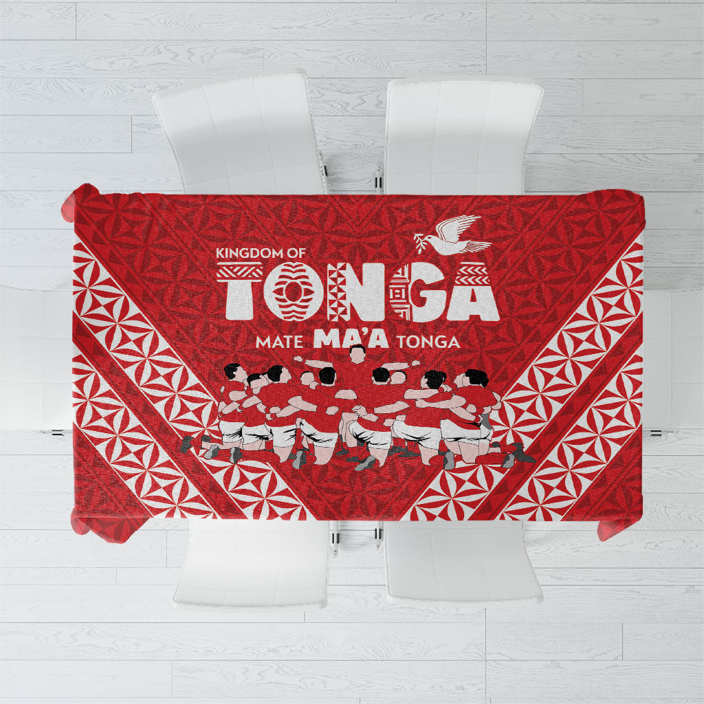 Mate Ma'a Tonga Tablecloth Tongan Sipi Tau Ngatu Inspired Red LT9 Red - Polynesian Pride