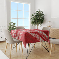 Mate Ma'a Tonga Tablecloth Tongan Sipi Tau Ngatu Inspired Red LT9 - Polynesian Pride