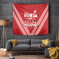 Mate Ma'a Tonga Tapestry Tongan Sipi Tau Ngatu Inspired Red LT9 Red - Polynesian Pride