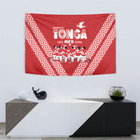 Mate Ma'a Tonga Tapestry Tongan Sipi Tau Ngatu Inspired Red LT9 - Polynesian Pride
