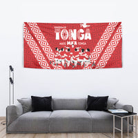 Mate Ma'a Tonga Tapestry Tongan Sipi Tau Ngatu Inspired Red LT9 - Polynesian Pride