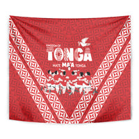 Mate Ma'a Tonga Tapestry Tongan Sipi Tau Ngatu Inspired Red LT9 - Polynesian Pride