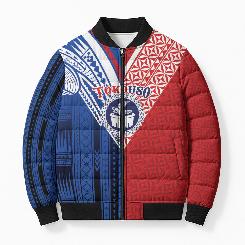 TokoUso Samoa Tonga Personalised Bomber Puffer Jacket Pacific Brotherhood Tribal Pattern LT9 Unisex Multicolor - Polynesian Pride