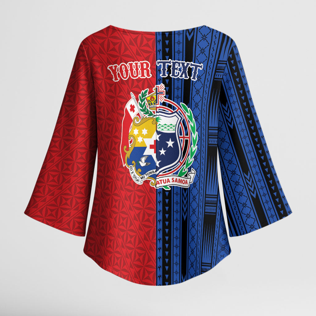 TokoUso Samoa Tonga Personalised Kimono Sleeve Blouse Pacific Brotherhood Tribal Pattern LT9 - Polynesian Pride