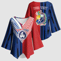 TokoUso Samoa Tonga Personalised Kimono Sleeve Blouse Pacific Brotherhood Tribal Pattern LT9 - Polynesian Pride