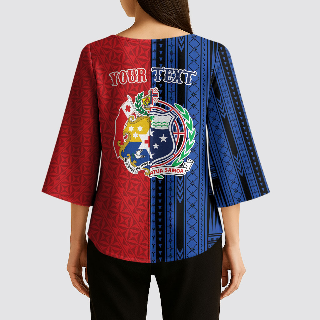 TokoUso Samoa Tonga Personalised Kimono Sleeve Blouse Pacific Brotherhood Tribal Pattern LT9 - Polynesian Pride