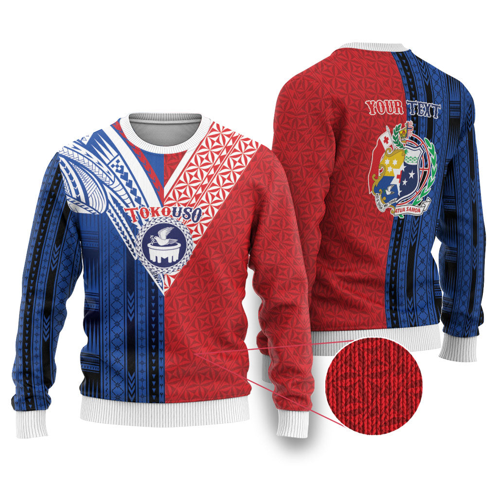TokoUso Samoa Tonga Personalised Ugly Christmas Sweater Pacific Brotherhood Tribal Pattern LT9 Multicolor - Polynesian Pride