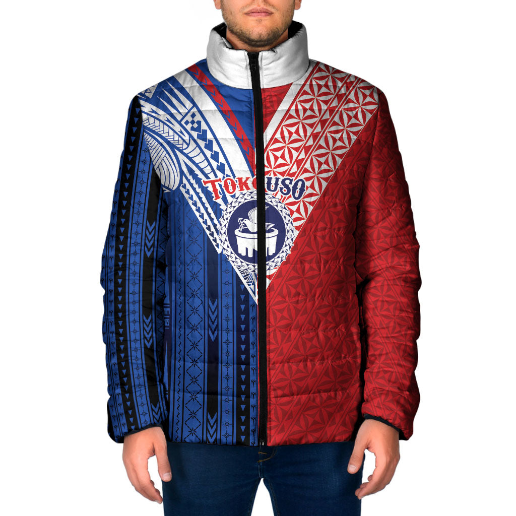 TokoUso Samoa Tonga Personalised Padded Jacket Pacific Brotherhood Tribal Pattern LT9 Men Multicolor - Polynesian Pride
