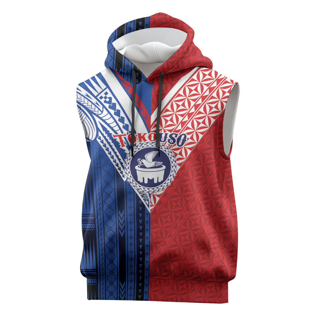 TokoUso Samoa Tonga Personalised Sleeveless Hoodie Pacific Brotherhood Tribal Pattern LT9 Multicolor - Polynesian Pride