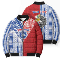 TokoUso American Samoa Tonga Personalised Bomber Puffer Jacket Pacific Brotherhood Tribal Pattern LT9 - Polynesian Pride