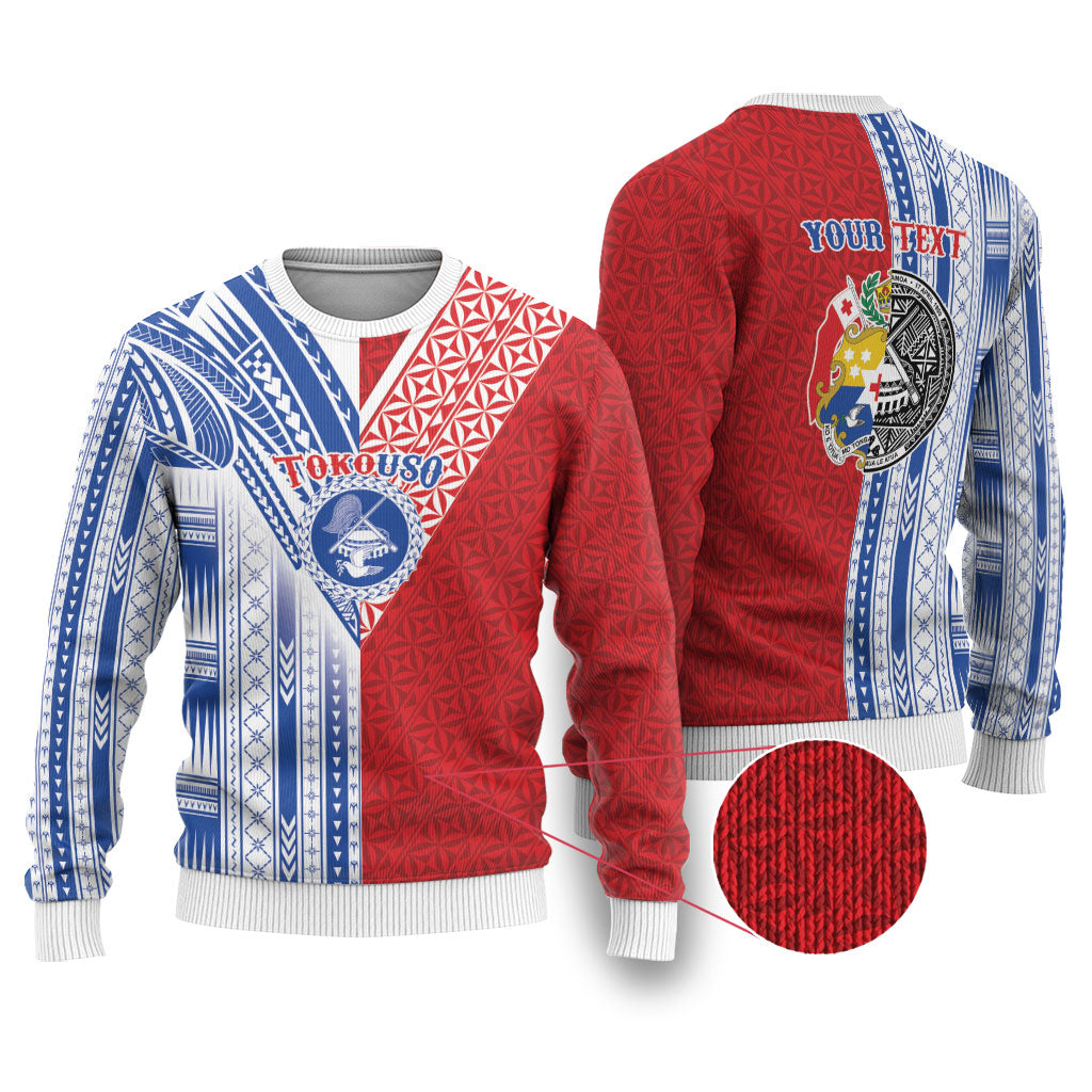 TokoUso American Samoa Tonga Personalised Ugly Christmas Sweater Pacific Brotherhood Tribal Pattern LT9 Multicolor - Polynesian Pride