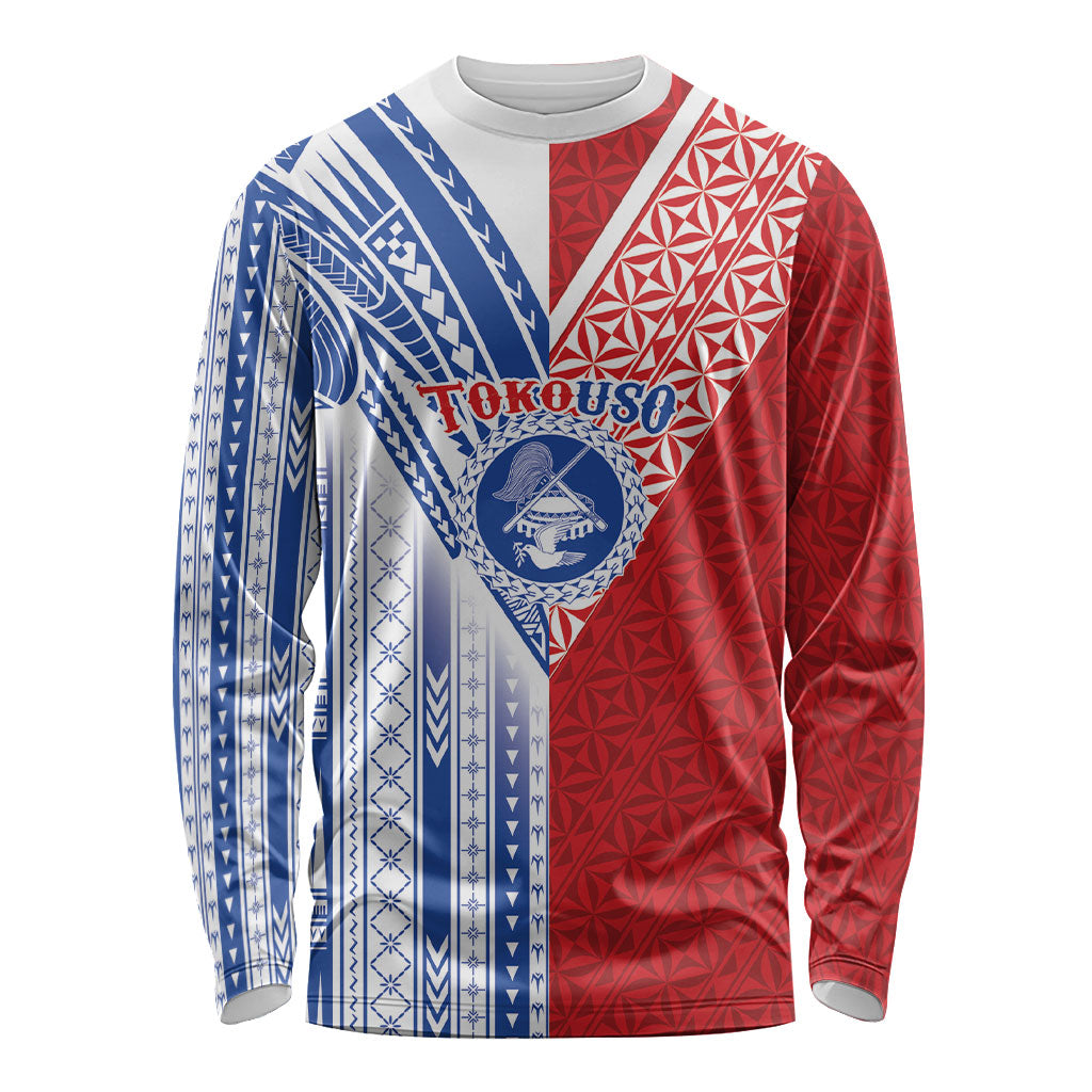 TokoUso American Samoa Tonga Personalised Long Sleeve Shirt Pacific Brotherhood Tribal Pattern LT9 Unisex Multicolor - Polynesian Pride