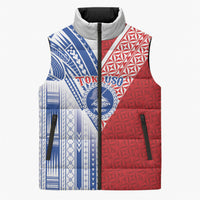TokoUso American Samoa Tonga Personalised Sleeveless Puffer Jacket Pacific Brotherhood Tribal Pattern LT9 Unisex Multicolor - Polynesian Pride