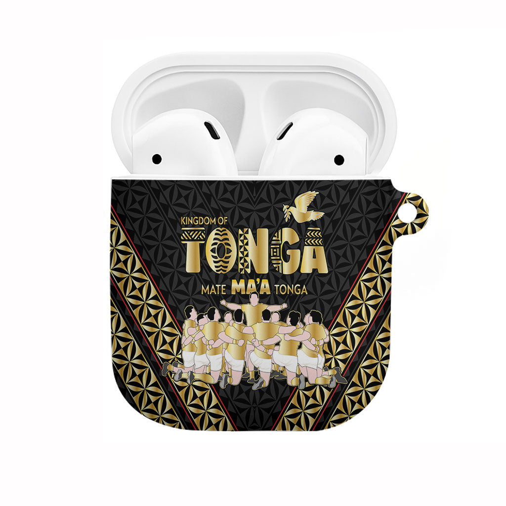 Mate Ma'a Tonga AirPods Case Tongan Sipi Tau Ngatu Inspired Black LT9 Black - Polynesian Pride