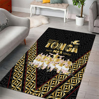 Mate Ma'a Tonga Area Rug Tongan Sipi Tau Ngatu Inspired Black LT9 - Polynesian Pride