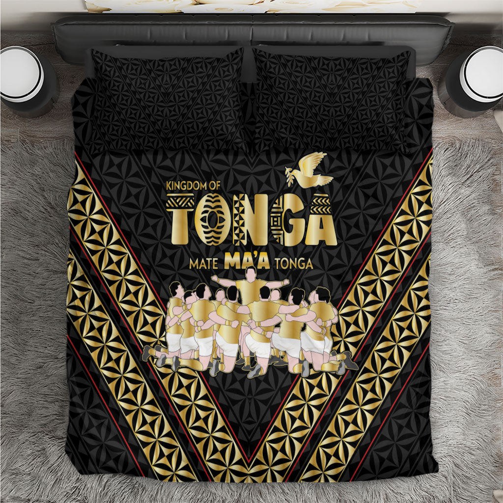 Mate Ma'a Tonga Bedding Set Tongan Sipi Tau Ngatu Inspired Black LT9 Black - Polynesian Pride