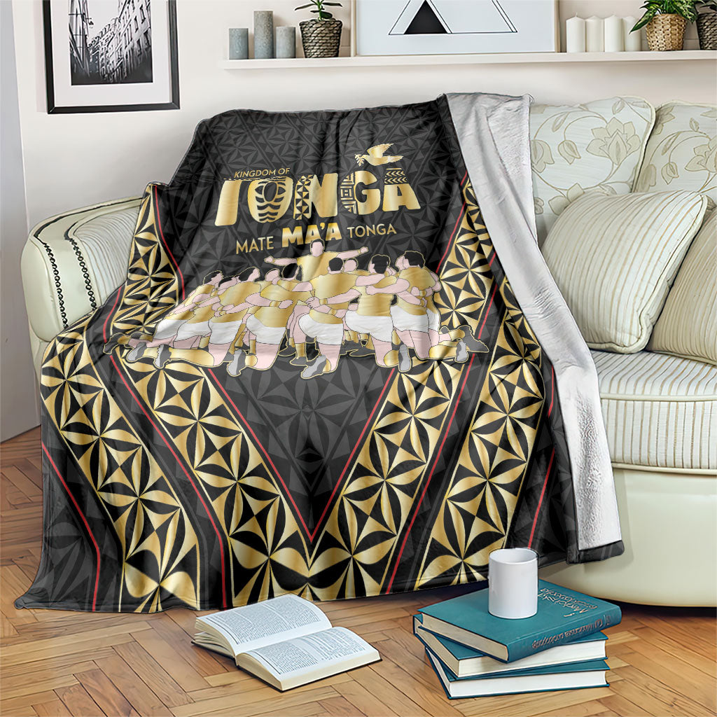 Mate Ma'a Tonga Blanket Tongan Sipi Tau Ngatu Inspired Black LT9 Black - Polynesian Pride